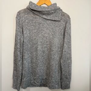 Kavu Heather Gray Women's Cowl Neck Sweater | L